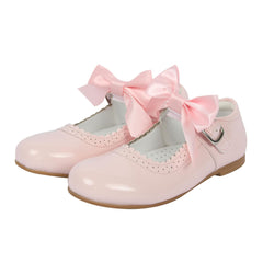 A2Z 4 Kids Girls Toddler School Shoes Removable Bow Patent Leather Mary Jane