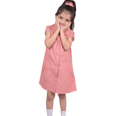 Kids Pack of 2 Girls Dress Breathable with Matching Scrunchies Age 3-14 Years