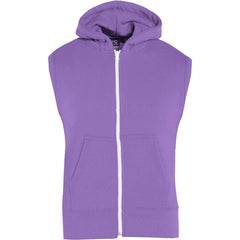 Kids Hooded Gilet Jacket Fleece Fabric No Sleeve Zipper Coat Boys Age 5-13 Year