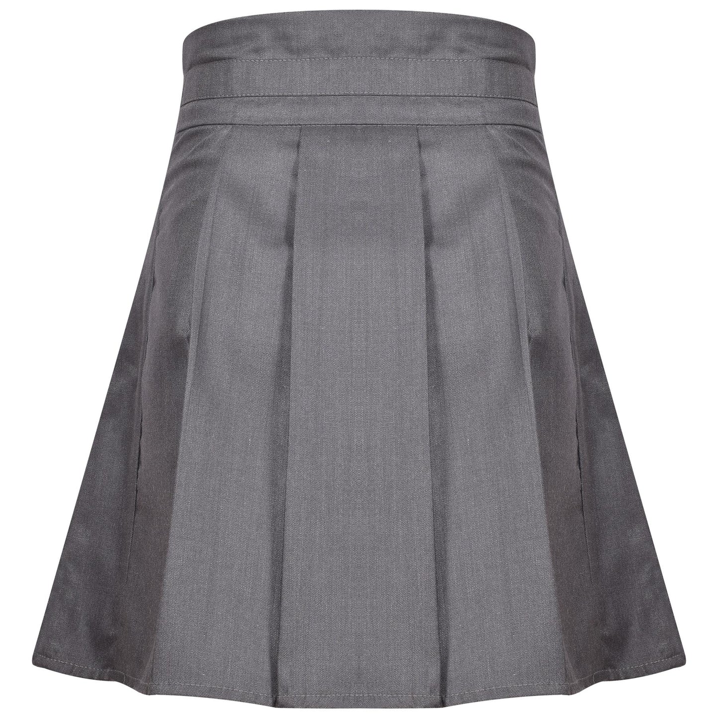 Kids Girls 2 Pack School Uniform Pleated Skirt Elasticated Summer Skater Skirts