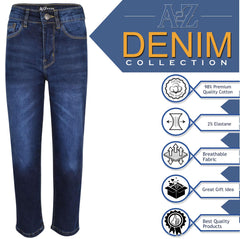 A2Z 4 Kids Boys Relaxed Straight Fit Cut Jeans for Teens Cotton Jean Age 5-13 Yr