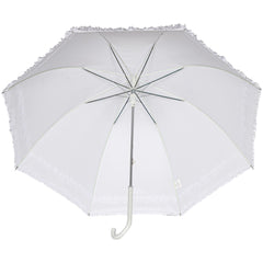 A2Z Ladies Bridal Umbrella Wedding Brolly Double Ruffle Lace Walking Dome Canopy