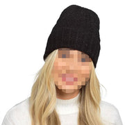 A2Z Ladies Hat Cable Lurex Knitted Beanies Comfortable Winter Warm Women Hats