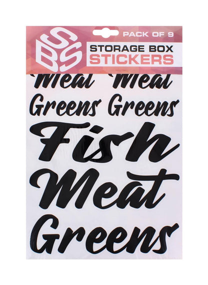 A2Z Storage Box Stickers Assorted 9 Pack Vinyl Organising Labels for Home