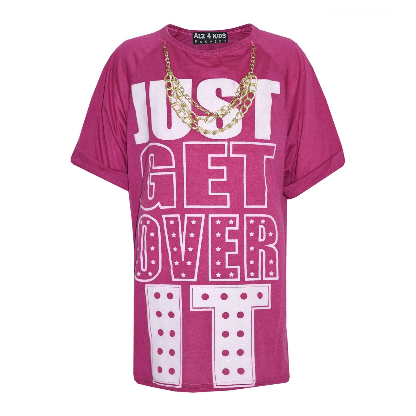 Girls Top Kids Designer's Just Get Over It T Shirt & Fashion Legging Set 7-13 Yr