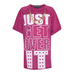 Girls Top Kids Designer's Just Get Over It T Shirt & Fashion Legging Set 7-13 Yr