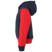 A2Z 4 Kids Girls Boys Plain Contrast Fleece Tracksuit Navy & Red Hooded Top And Bottom Joggers Sweatpants Sports Gymwear Jogging Suit Activewear Hoodie With Jogger Set Childrens Unisex Age 5-13 Years