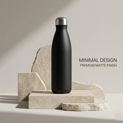 A2Z 500ml Stainless Steel Water Bottle Insulated Leakproof Flask Gym Travel