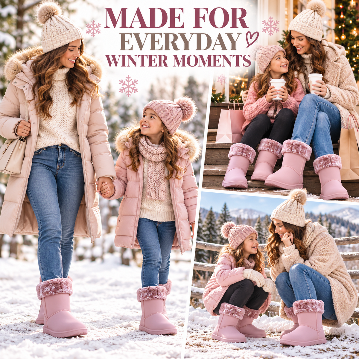 A2Z 4 KIDS Girls Ladies Faux Fur Lined Warm Winter Boots Waterproof Non Slip