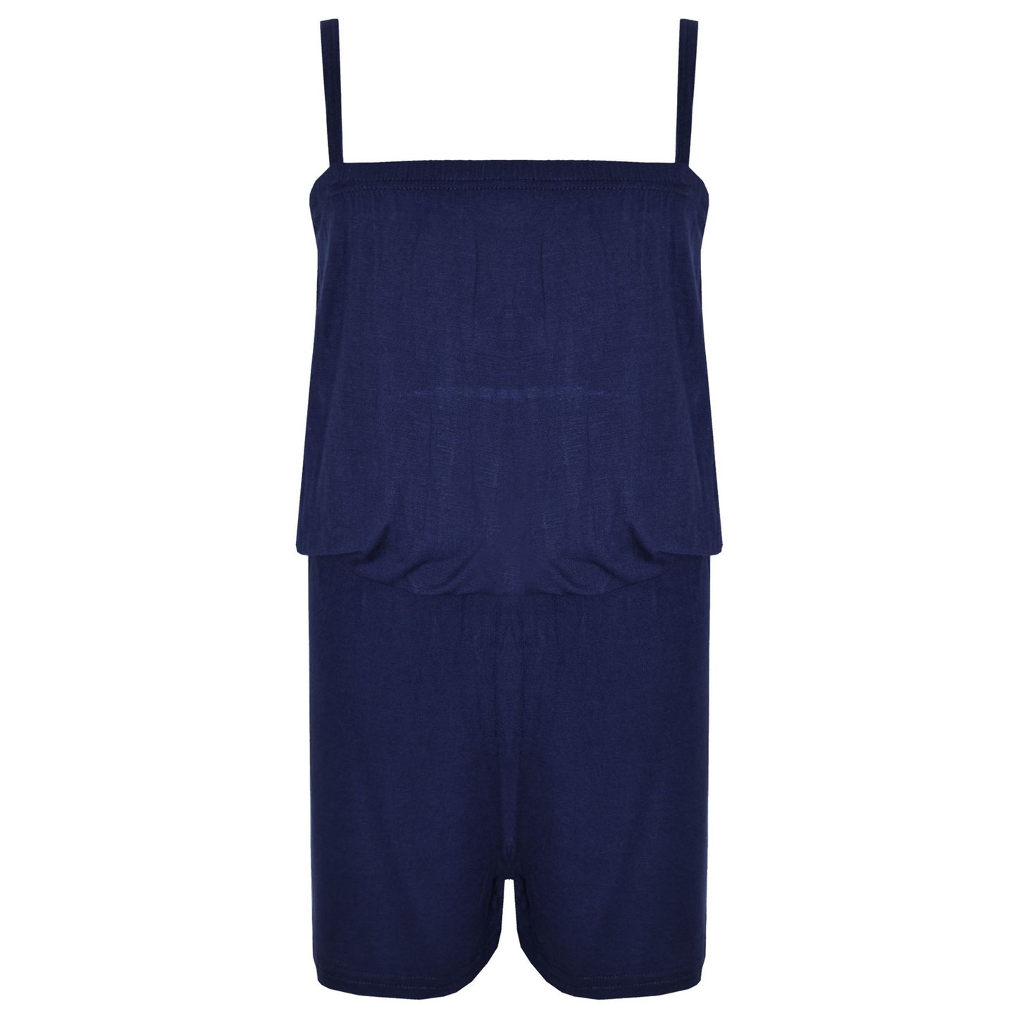 Kids Girls Plain Color Playsuit Trendy Summer All In One Jumpsuit New Age 5-13 Y