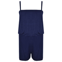 Kids Girls Plain Color Playsuit Trendy Summer All In One Jumpsuit New Age 5-13 Y