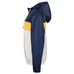 Kids Boys Girls Windbreaker Contrast Block Hooded Jackets Rain Mac Raincoat 5-13