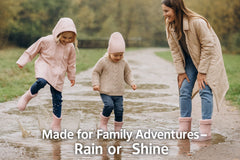 Kids Girls Ladies Warm Rain Boots with Faux Fur Lining Waterproof PVC Mummy Boot