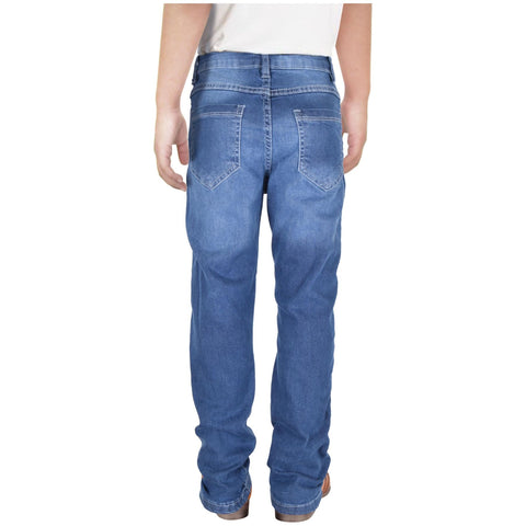 Kids Boys Relaxed Straight Fit Boot Cut Ripped Jeans for Teens Cotton Jeans 5-13