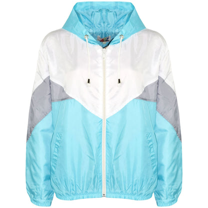 A2Z 4 Kids Windbreaker Aqua Waterproof Raincoat Jackets Contrast Panels Shower Resistant Lightweight Hooded Coat Girls Age 5-13 Years - A2Z 4 Kids