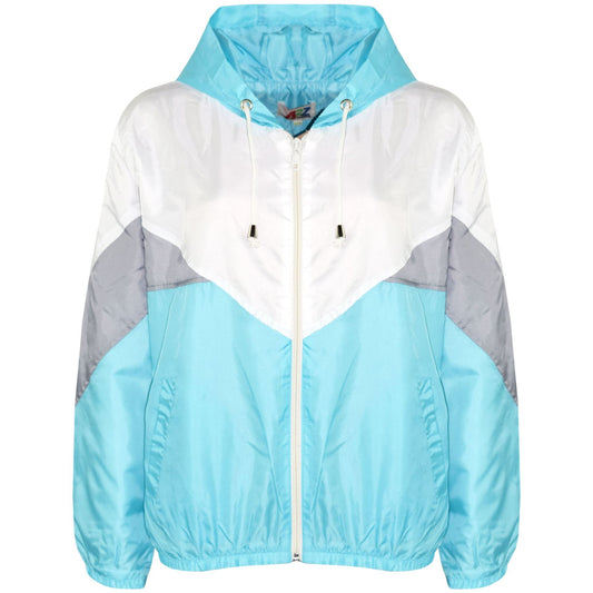 A2Z 4 Kids Windbreaker Aqua Waterproof Raincoat Jackets Contrast Panels Shower Resistant Lightweight Hooded Coat Girls Age 5-13 Years - A2Z 4 Kids
