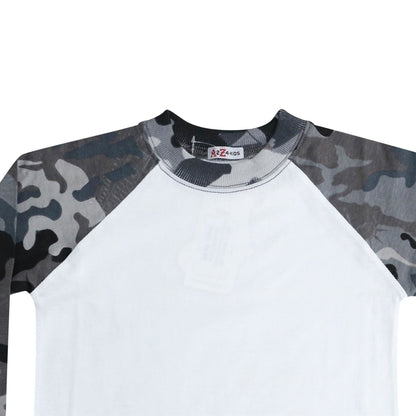 Kids Boys Girls T Shirts Plain Baseball Long Raglan Sleeves Sports Tees 2-13 Yrs