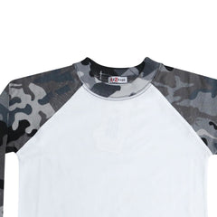 Kids Boys Girls T Shirts Plain Baseball Long Raglan Sleeves Sports Tees 2-13 Yrs