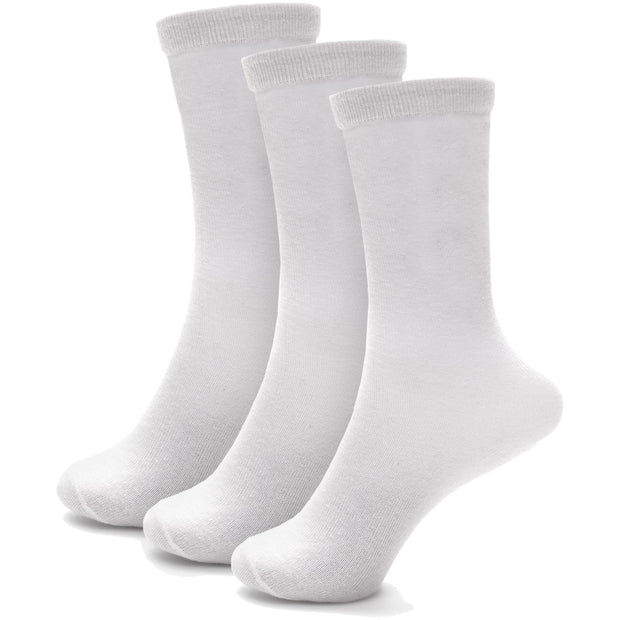 Kids Girls Plain Knee High Socks Pack of 3 Comfortable School Cotton Socks - A2Z 4 Kids