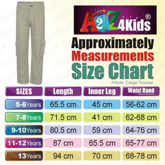 Kids Boys Youth BDU Ranger 6-Pocket Combat Cargo Trousers Fashion Pants 5-13 Yrs