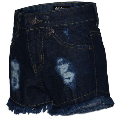 A2Z 4 Kids Girls Shorts Skinny Ripped Jeans Denim Stretch Short Casual�Half�Pant