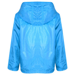 A2Z 4 Kids® Girls Boys Raincoats Jackets Kids Aqua Lightweight Kag Mac Waterproof Hooded Jacket Cagoule Rain Mac Age 5 6 7 8 9 10 11 12 13 Years