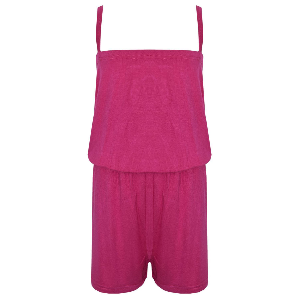 Girls Jumpsuit Kids Plain Color Trendy Playsuit All In One Jumpsuits 5-13 Years