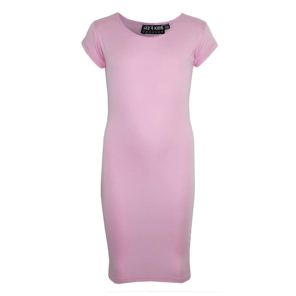 A2Z 4 Kids Girls Bodycon Plain Midi Dress Party Outfit Casual Dress For Children