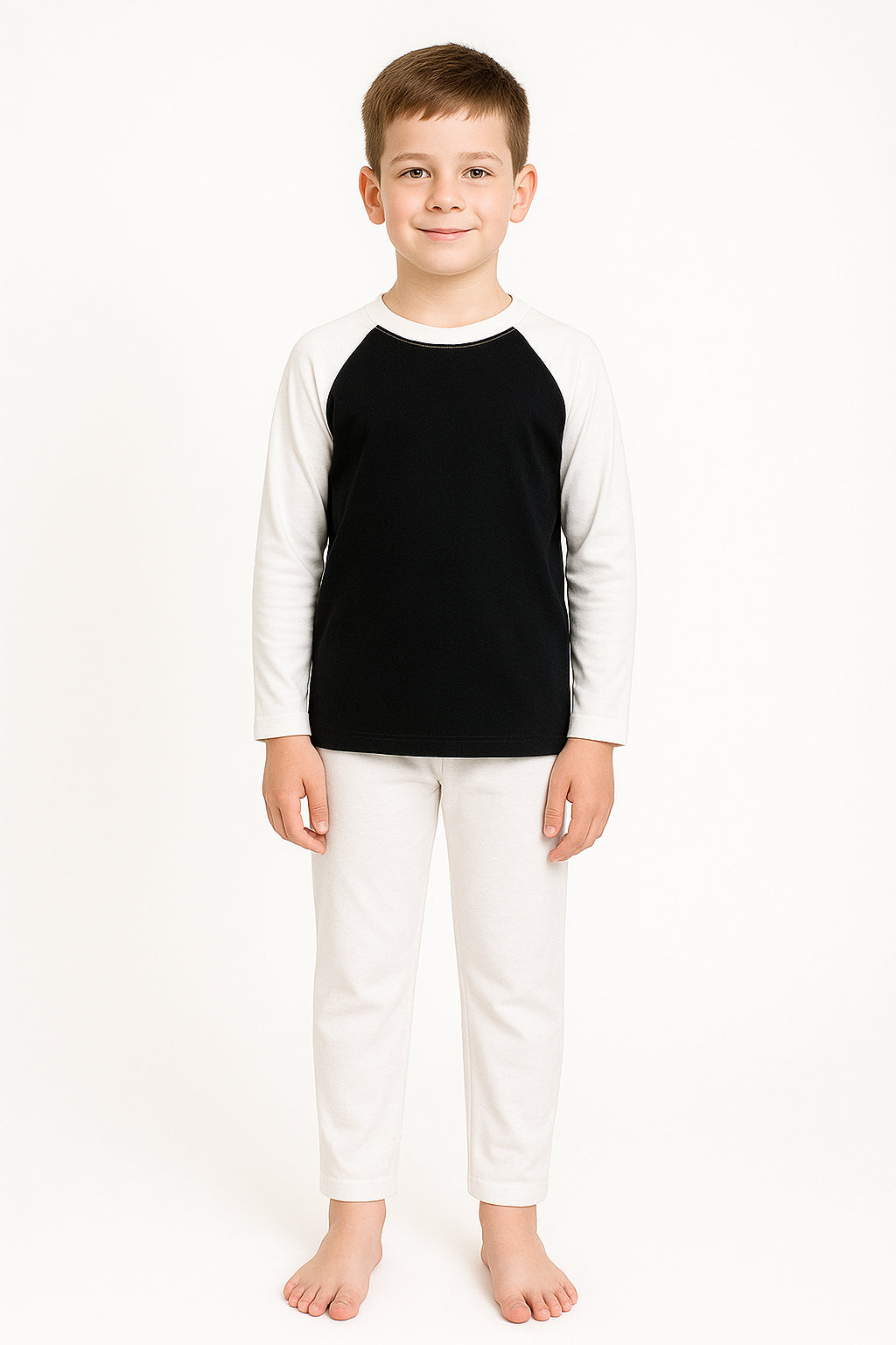 A2Z 4 Kids Girls Boys PJs Plain Color Stylish Color Contrast Pyjamas Sleepwear