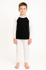 A2Z 4 Kids Girls Boys PJs Plain Color Stylish Color Contrast Pyjamas Sleepwear