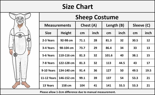 A2Z 4 Kids Girls Boys Xmas Nativity Sheep Outfit Premium Christmas Nativity School Play Sheep Fancy Dress Attire for Kids