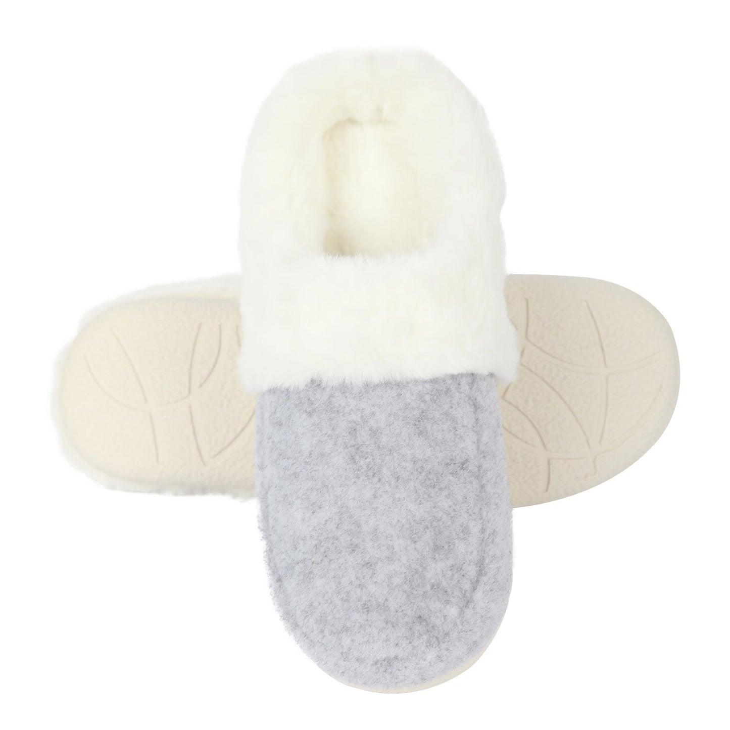 A2Z Womens Soft Slip On Slippers with Faux Fur Indoor House Shoes Non Slip Sole