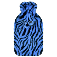 A2Z Hot Water Bottle 2 Litre Plush Faux Fur Fleece Cover Rubber Hot Water Bag