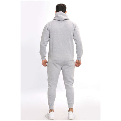 Mens Plain Tracksuit Hoodie Sweatpants Casual Gents Gym Exercise Adults Fashion