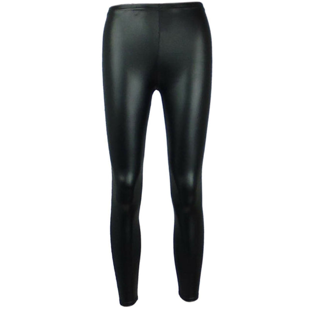 Girls Wet Look Legging Kids Shiny PVC Dance Leggings New Age 3 4 5 6 7 8 9 10 11 12 13 Years