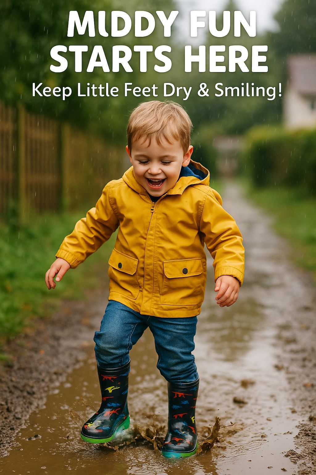 A2Z 4 kids Boys Girls Dinosaur Print Light Up Wellington Boots PVC Rain Wellies
