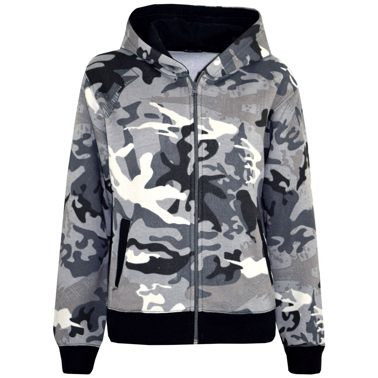 A2Z 4 Kids® Kids Tracksuit Boys Girls Designer's Charcoal Camouflage Print Zipped Top Hoodie & Botom Jogging Suit Age 5 6 7 8 9 10 11 12 13 Years - A2Z 4 Kids