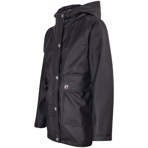 PU Raincoat Jacket Windbreaker Waterproof Parka Hooded For Girls Boys Age 5-13 Years