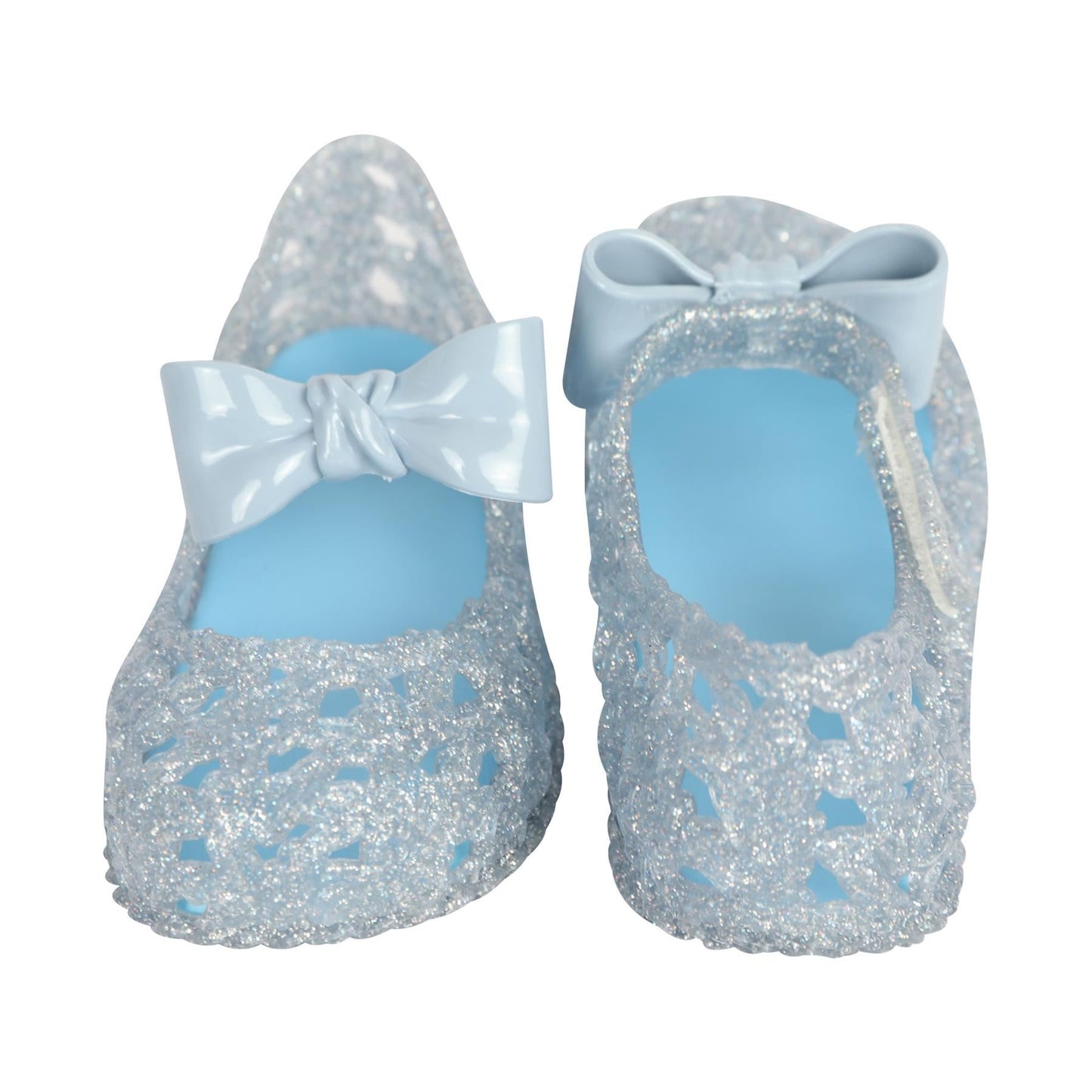 A2Z 4 Kids Girls Glitter Sliders PVC Soft Jelly Slip-On Bow Shoes Summer Holiday