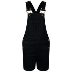 Kids Girls Denim Stretch Dungaree Shorts Jumpsuit Playsuit All In One 7-13 Years