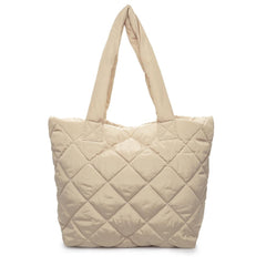 Women Quilted Puffer Shoulder Bag Ladies Beach Bag Fashion Padded Tote Handbag
