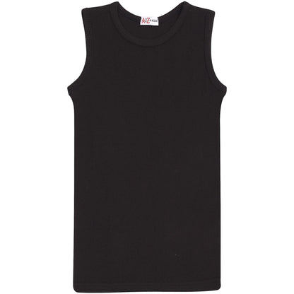 Kids Girls Boys Childrens Vest Top Tank Top Fitted 100% Rich Cotton 2-13 Years