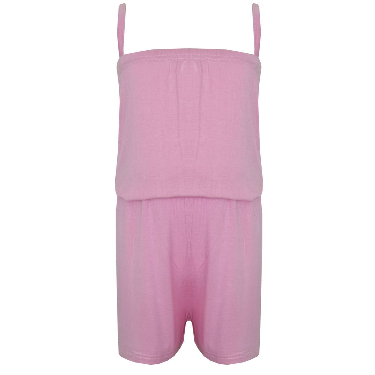 Girls Jumpsuit Kids Plain Color Trendy Playsuit All In One Jumpsuits 5-13 Years