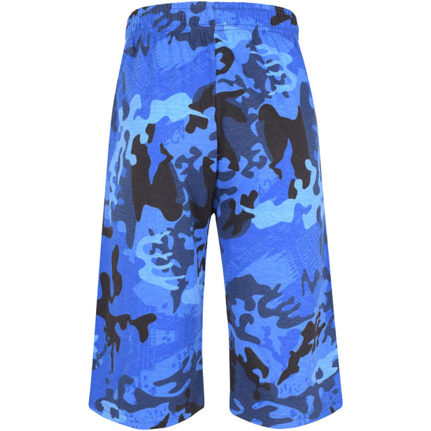 A2Z 4 Kids Boys 100% Cotton Shorts Comfort Stretch Camo Blue Pants Trendy Casual Summer Cool Lightweight Shorts For Boys Age 5 6 7 8 9 10 11 12 13 Years - A2Z 4 Kids