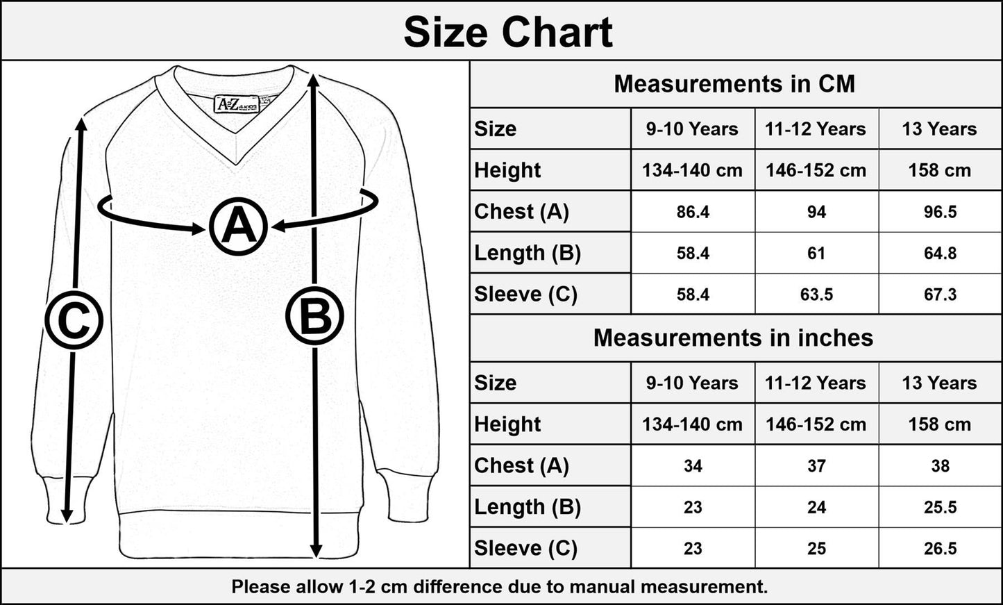 Girls Boys Scouts School Uniform 2 Pack V Neck Jumper Long Sleeves Sweatshirt