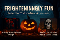 A2Z 4 Kids Boys Girls Rose Skeleton Halloween Costume Fancy Dress with Hooded