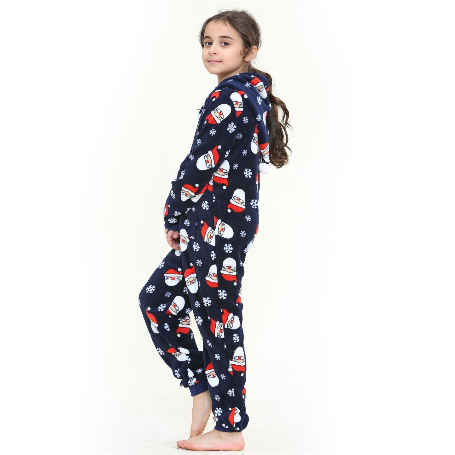 Kids Girls Boys A2Z Onesie One Piece Soft Fluffy Santa Claus Xmas Costume 7-13Yr