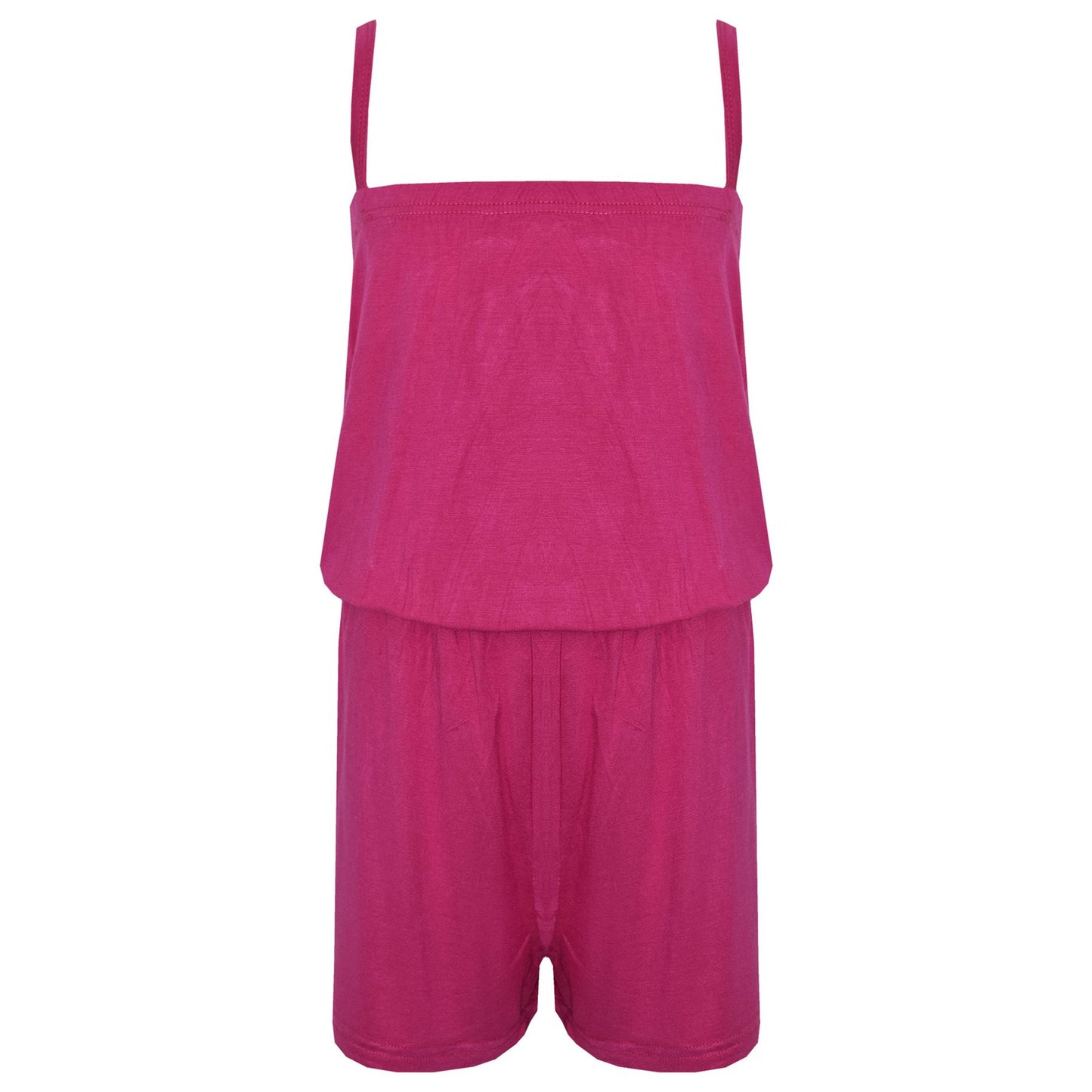 Kids Girls Plain Color Playsuit Trendy Summer All In One Jumpsuit New Age 5-13 Y