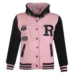 Kids Baseball Hooded R Fashion NYC/FOX Jacket Long Sleeve Coat Girls Boys 2-13Yr