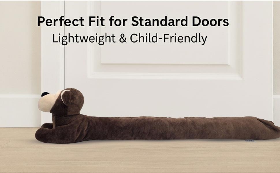 A2Z 3D Animal Face Draught Excluder 78cm Door Window Draft Wind Stopper for Dust